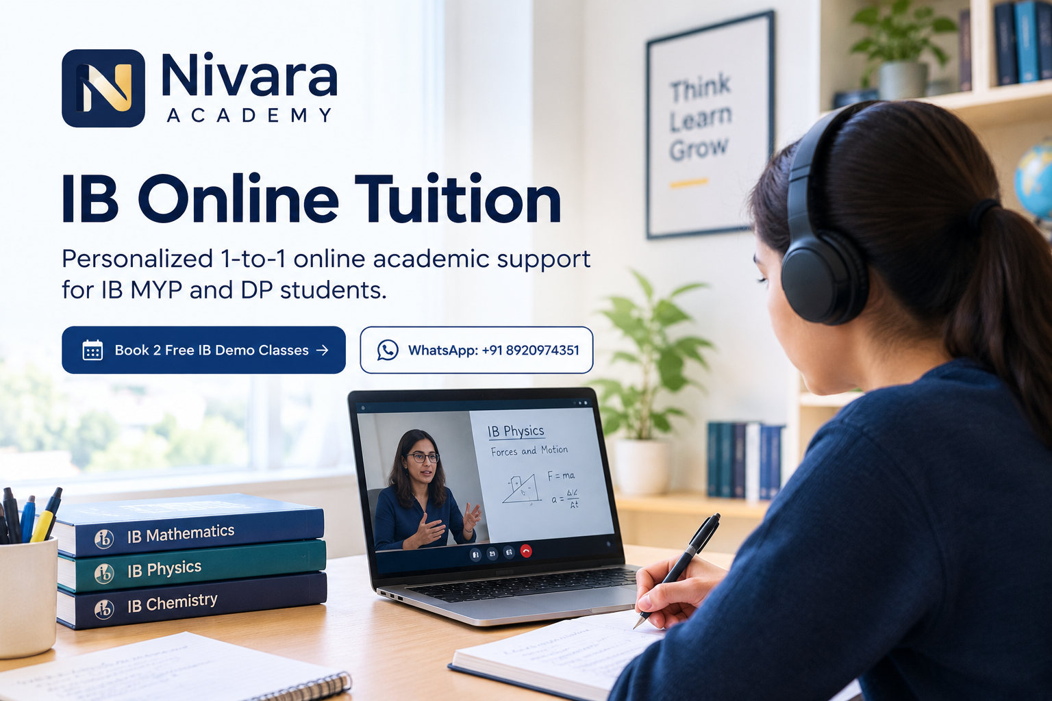 IB Online Tuition with personalized 1-to-1 academic support for MYP and DP students