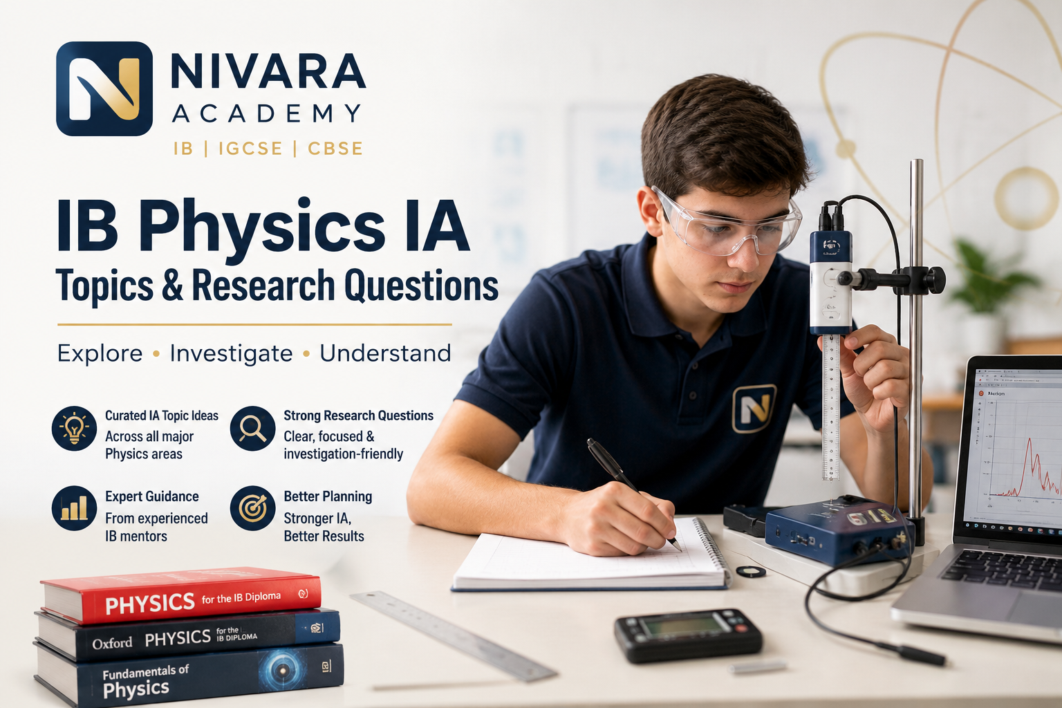 IB Physics IA Topics & Research Questions IB Physics IA Topics & Research Questions guide by Nivara Academy